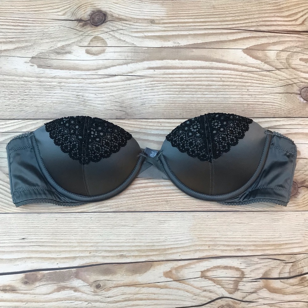 Aerie Grey Strapless Bra